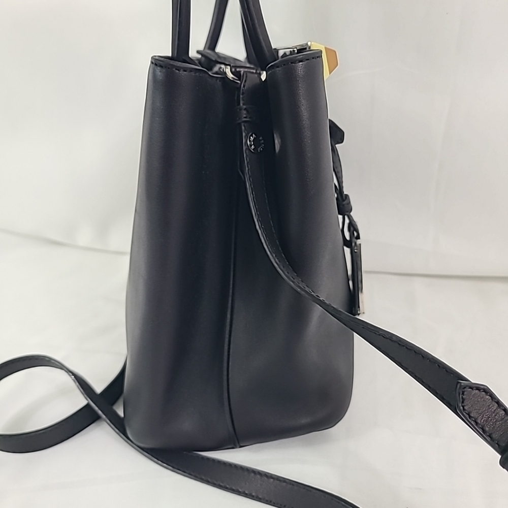 Fendi Black Leather Stud Applique Petite 2Jours Elite Tote - Picture 6 of 14